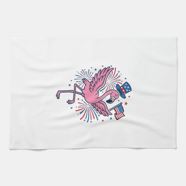 Paño De Cocina Diseño vectorial de fuegos artificiales de flamenc (Horizontal)