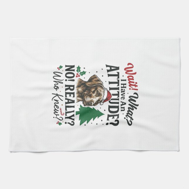 Paño De Cocina Diseño Vectorial de Navidad con Perro Divertido_1 (Horizontal)
