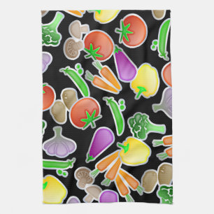 Paño De Cocina Diseño vegetal mezclado sano del papel pintado