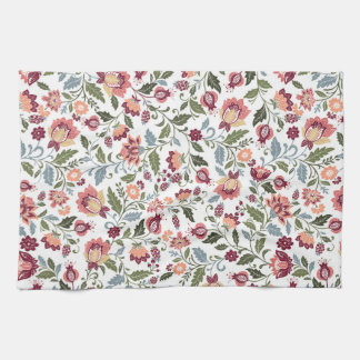 Paño De Cocina diseños botánicos vintage de hojas y flores