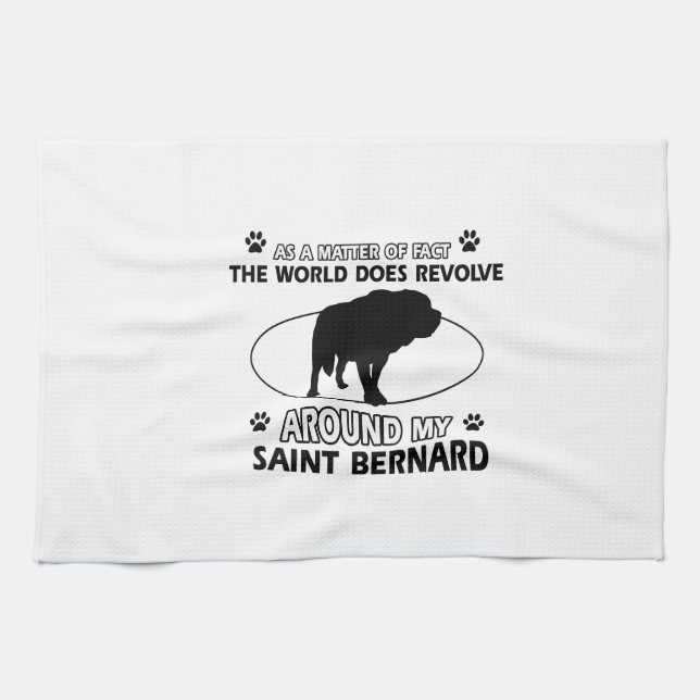 Paño De Cocina diseños divertidos de ST BERNARD (Horizontal)