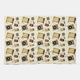 Paño De Cocina Diseños retro de las grabaciones de TV