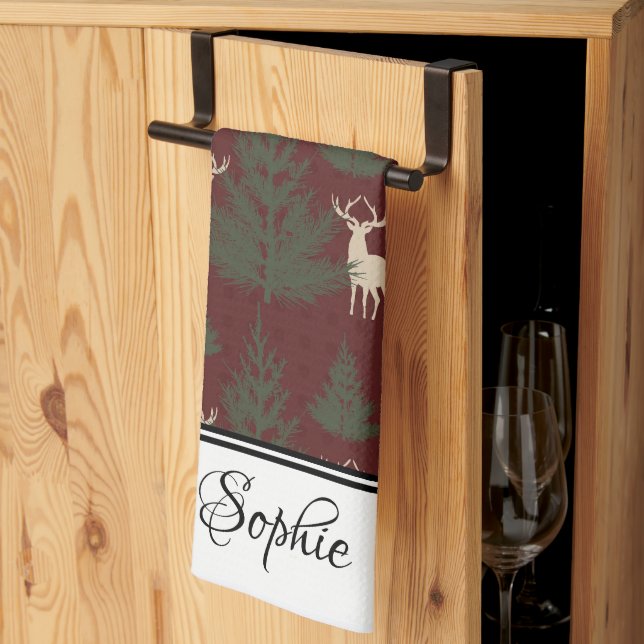 Paño De Cocina Distribuidores de Árboles de Navidad personalizado (Pliegue de tercios)