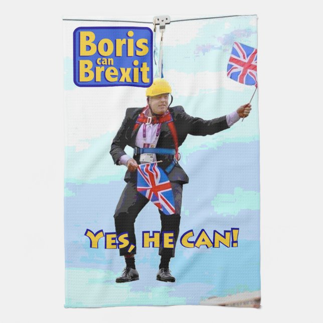 Paño De Cocina Diversión Boris gráfico Johnson Brexit de la (Vertical)