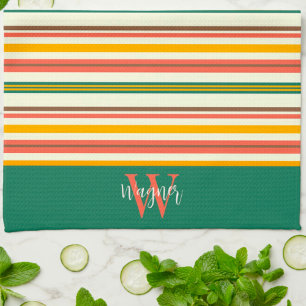 Paño De Cocina Diversión Moda Stripe Personalizado elegante Monog