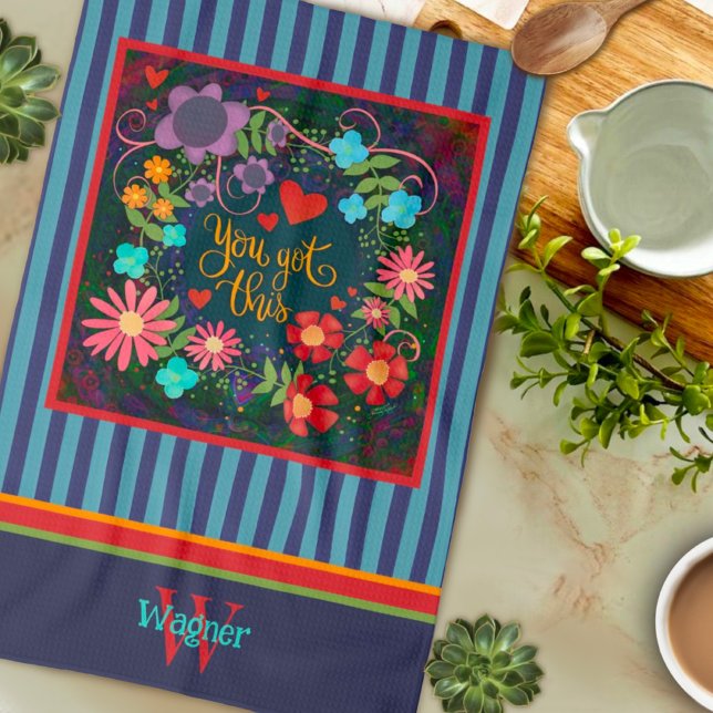 Paño De Cocina Divertida Floral que tienes este nombre inicial de (Subido por el creador)