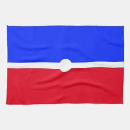 Paño De Cocina Divertido color rojo brillante real azul bloque de