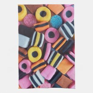 Paño De Cocina Divertido, colorido, dulce de regaliz