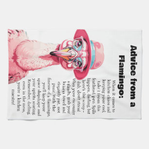 Paño De Cocina Divertido Consejo De Un Flamingo