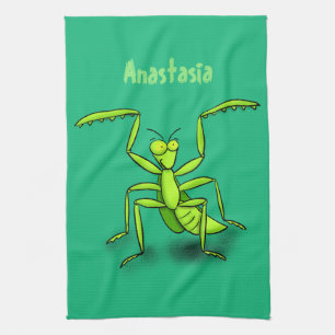 Paño De Cocina Divertido ilustracion personalizado de mantis de o