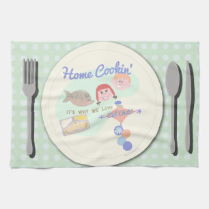 Paño De Cocina Divertido menú de cocina casera