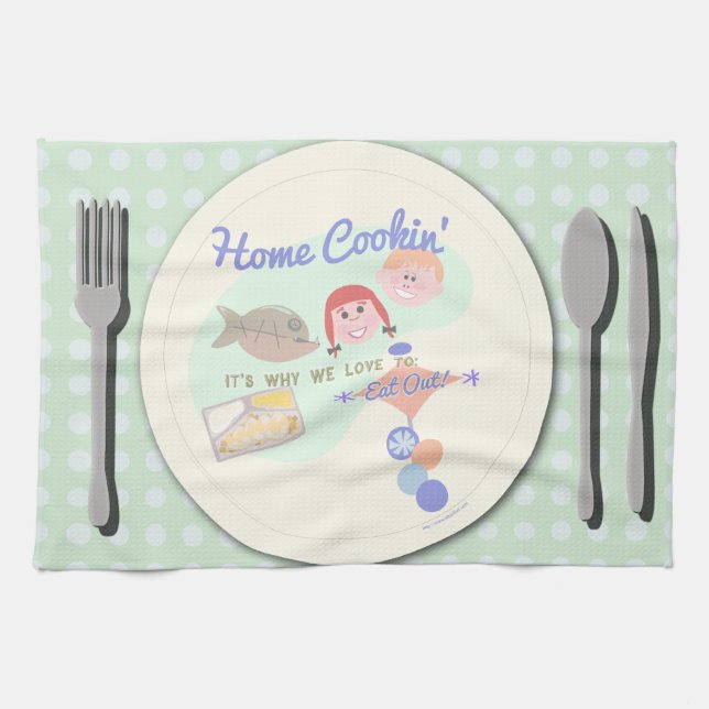 Paño De Cocina Divertido menú de cocina casera (Horizontal)