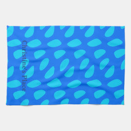 Paño De Cocina Divertido patrón abstracto de lágrima azul