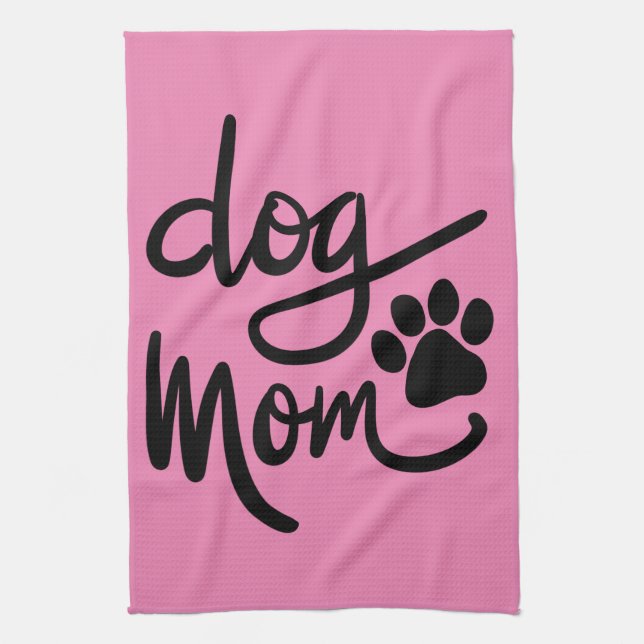 Paño De Cocina Divertido perro Paw Dog Mom (Vertical)