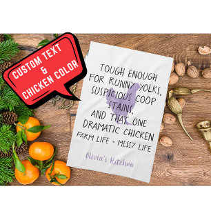 Paño De Cocina Divertido propietario de la granja de pollo Nombre