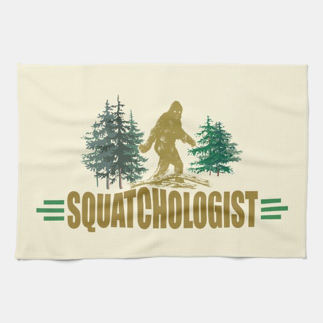 Paño De Cocina Divertido Sasquatch, Pie Grande (Horizontal)