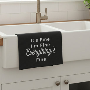 Paño De Cocina Divertido Todo está bien