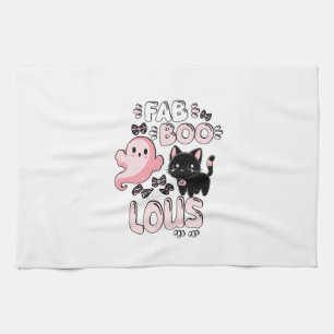 Paño De Cocina Diviértete en Halloween Fantasma Rosa Espeluznante