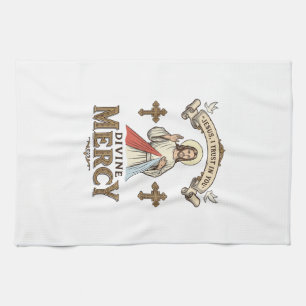 Paño De Cocina Divina Misericordia Jesús Grabado Vintage Camiseta