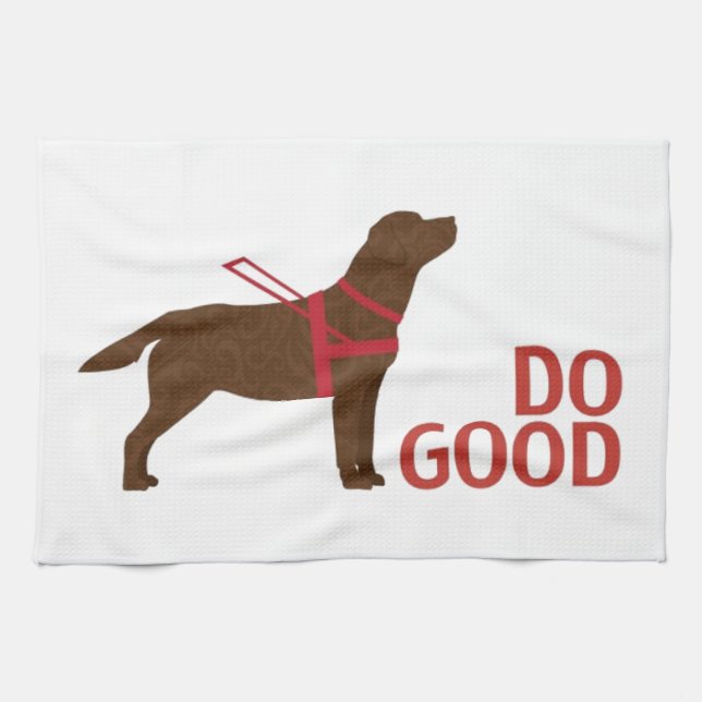 Paño De Cocina Do Good - Service Dog - Chocolate Lab (Horizontal)
