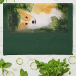 Paño De Cocina Dog Art Cute Corgi