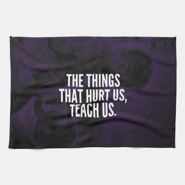 Paño De Cocina Dolor - Palabras Inspiradoras de entrenamiento - K (Horizontal)