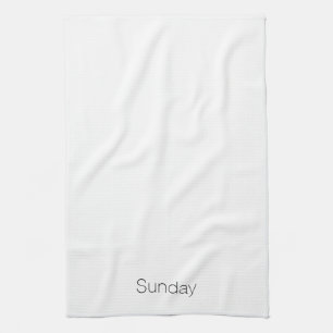 Paño De Cocina "Domingo" blanco negro minimalista