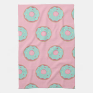 Paño De Cocina Donas con degradado rosa Donuts teñidos Sprinkles 