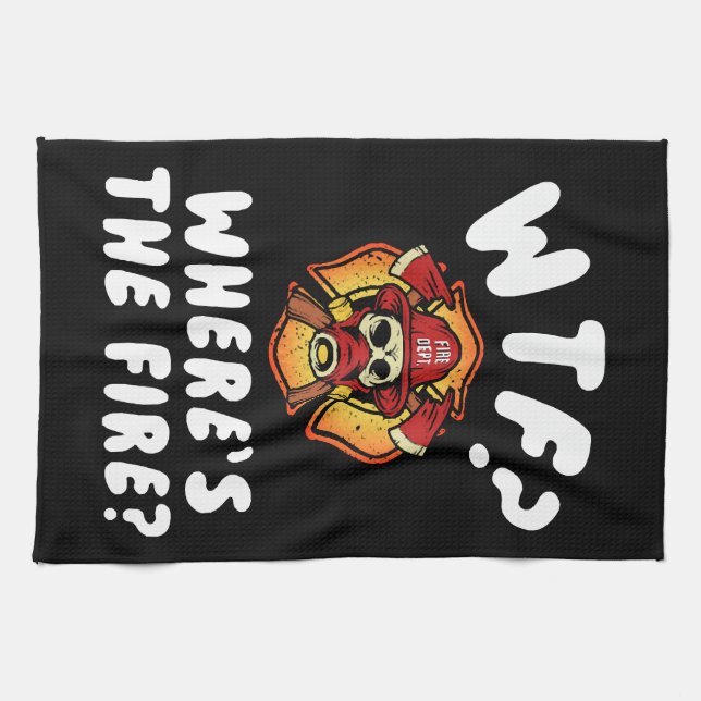 Paño De Cocina ¿Dónde está el bombero? (Horizontal)