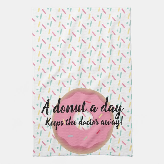 Paño De Cocina Donut Physician Funny Gift (Vertical)