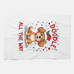Paño De Cocina Doodle Todo El Camino Gorra De Santa Divertida Gol