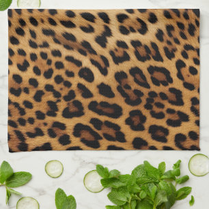 Paño De Cocina Doormat de impresión de leopardo marrón de moda