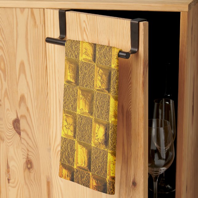 Paño De Cocina Dorado Marrón (Pliegue de tercios)