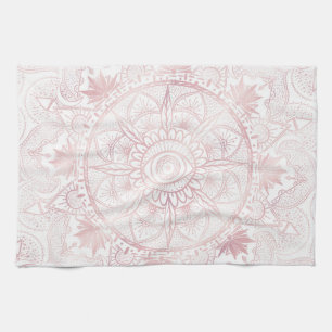 Paño De Cocina Dorado Moon Sun Mandala Diseño Celeste