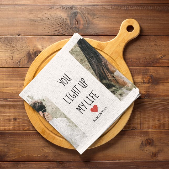 Paño De Cocina Dos fotos | Feliz Día de San Valentín | Cita román (Subido por el creador)