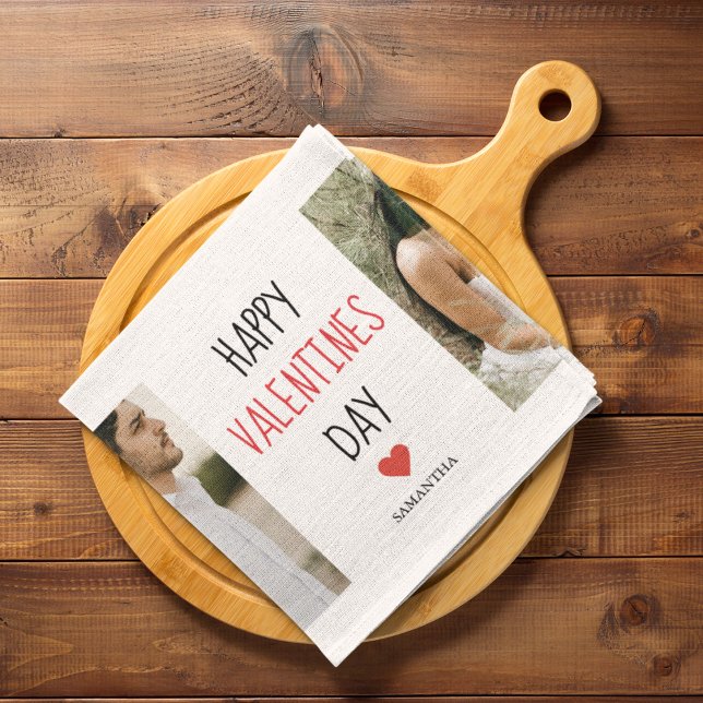 Paño De Cocina Dos fotos | Feliz Día de San Valentín | Doble rega (Subido por el creador)