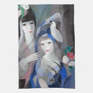 Paño De Cocina Dos Lady y paloma, Marie Laurencin