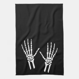 Paño De Cocina Dos manos de Bony Skeleton