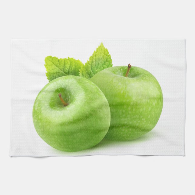 Paño De Cocina Dos manzanas verdes (Horizontal)