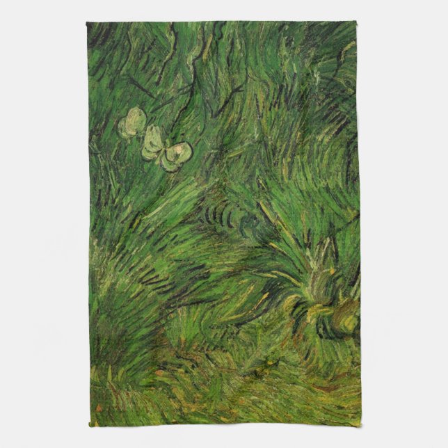 Paño De Cocina Dos mariposas blancas por Vincent van Gogh (Vertical)