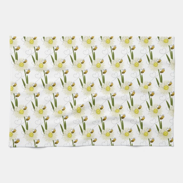 Paño De Cocina Dos pequeñas y lindas abejas (Horizontal)