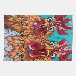 Paño De Cocina Dos Roosters Quirky