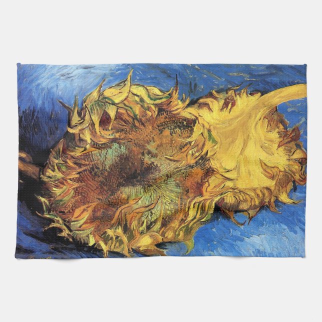 Paño De Cocina Dos Sunflowers Van Gogh Bella Artes (Horizontal)