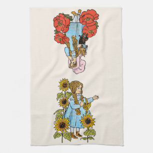 Paño De Cocina Dos Vintage Dorothy de El Mago de Oz con Flores