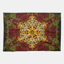 Dot Mandala Flor Amarillo Rojo y Negro