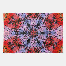 Dot Mandala Flor Azul Rojo y Rosa