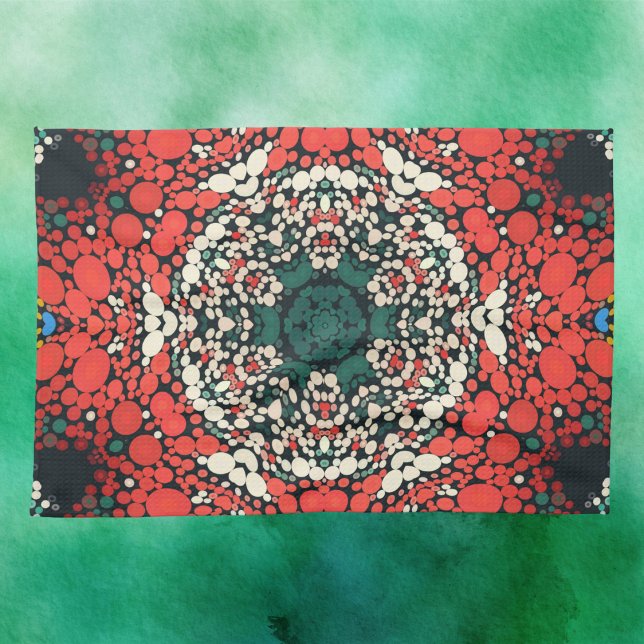 Paño De Cocina Dot Mandala Rojo Azul Blanco y Verde (Subido por el creador)