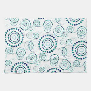 Paño De Cocina Dots Circle Power Flowers II + tu backgr. y idea
