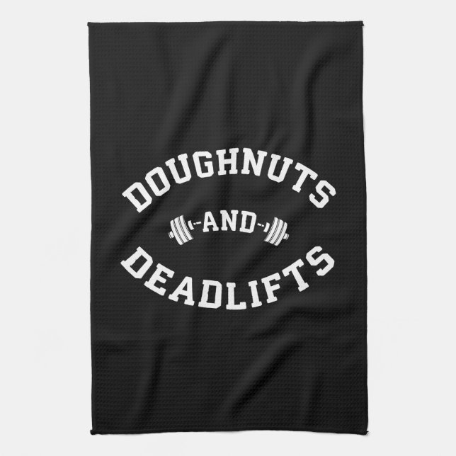 Paño De Cocina Doughnut and Deadlifts - Divertido entrenamiento p (Vertical)