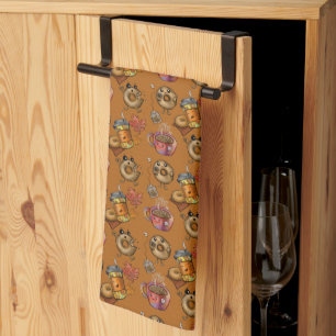Paño De Cocina Douglas y té adorables